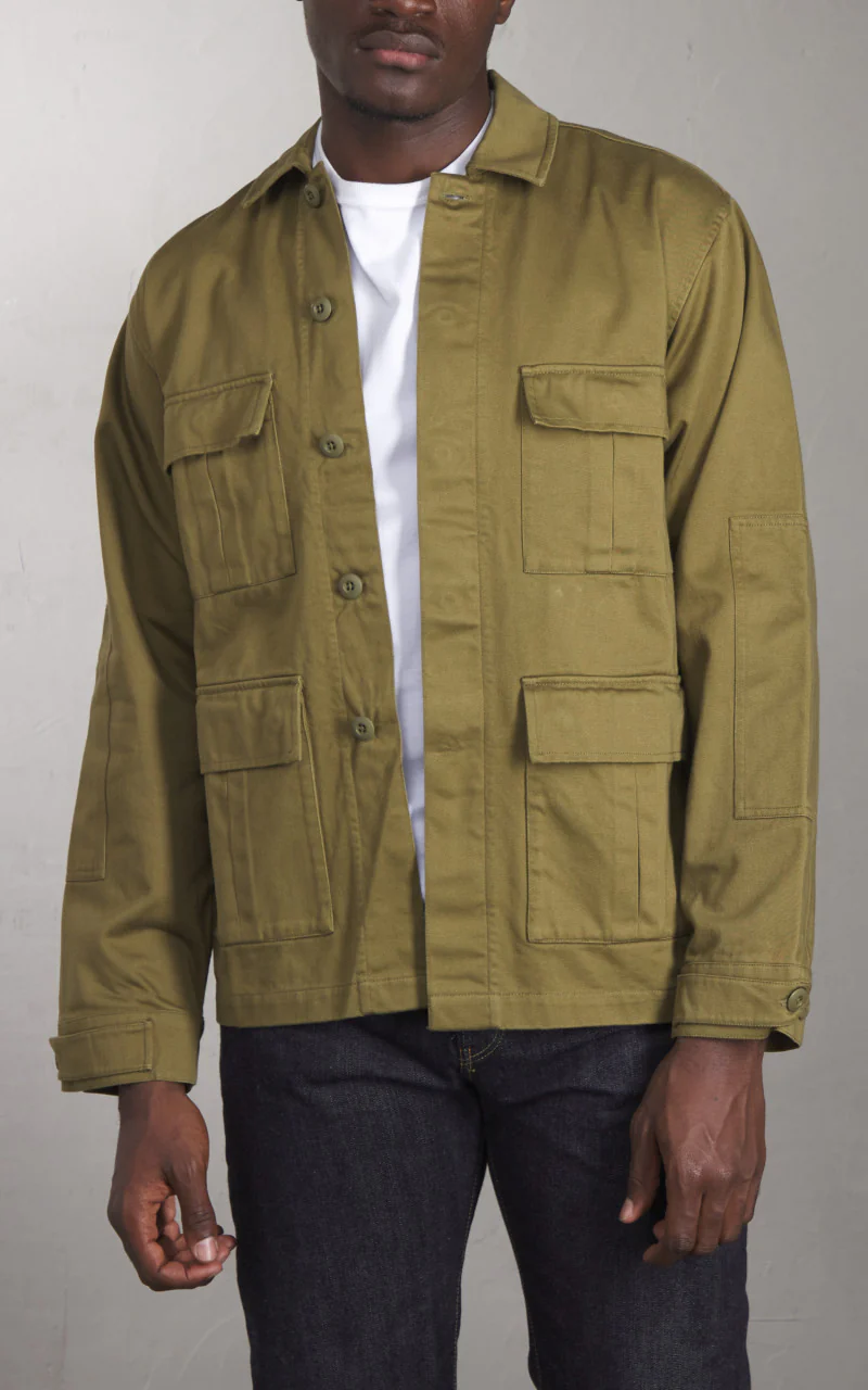 3sixteen BDU Jacket Back Satin Olive - Image 2