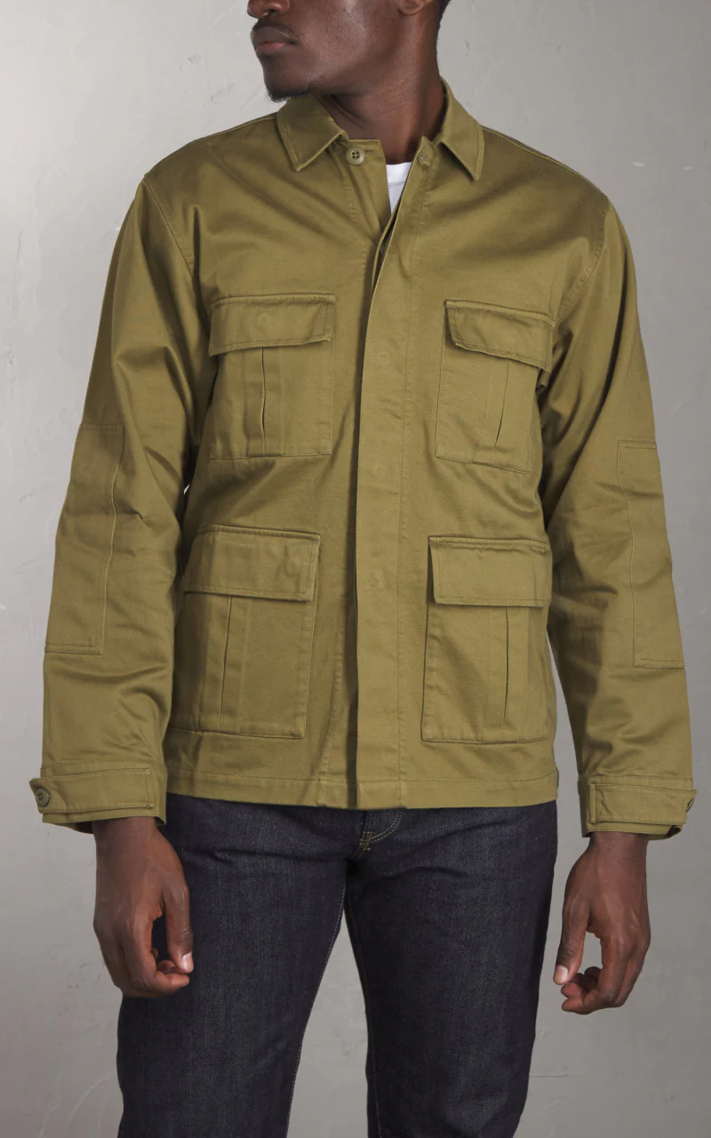 3sixteen BDU Jacket Back Satin Olive - Image 3