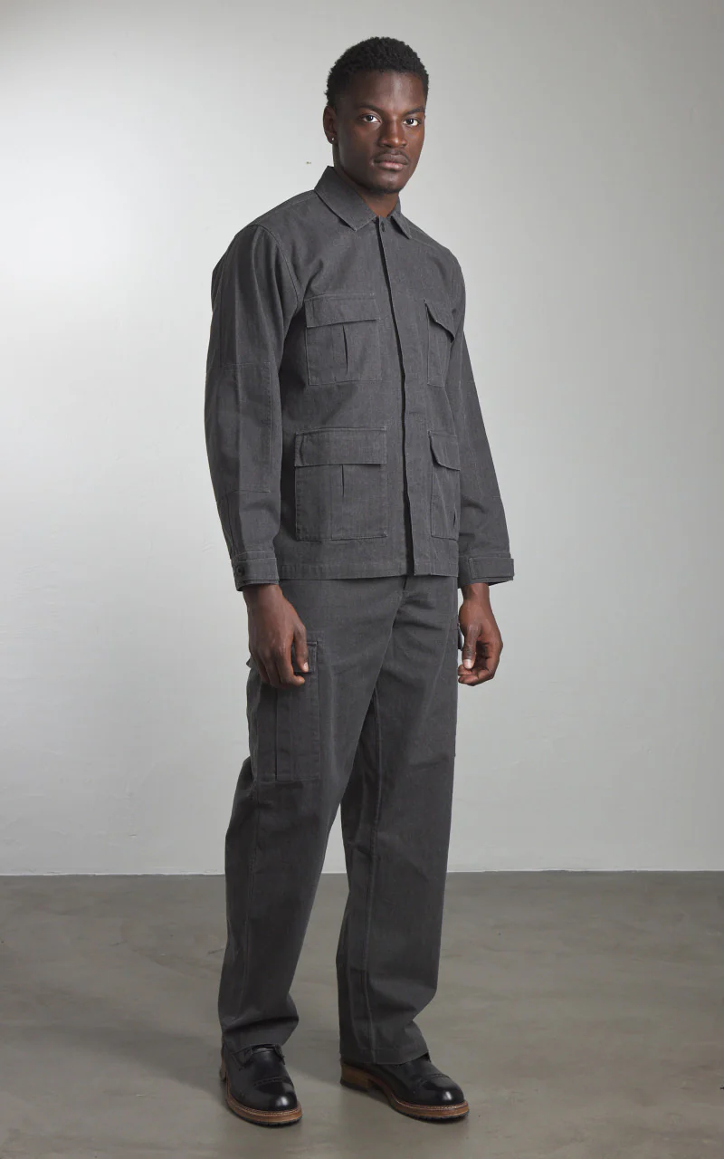 BDU Jacket HBT Charcoal - Image 4