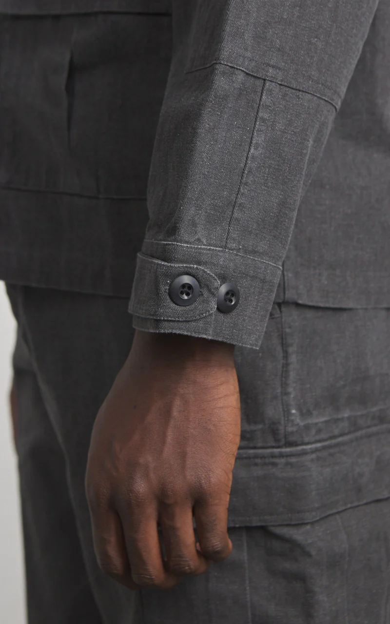 BDU Jacket HBT Charcoal - Image 8