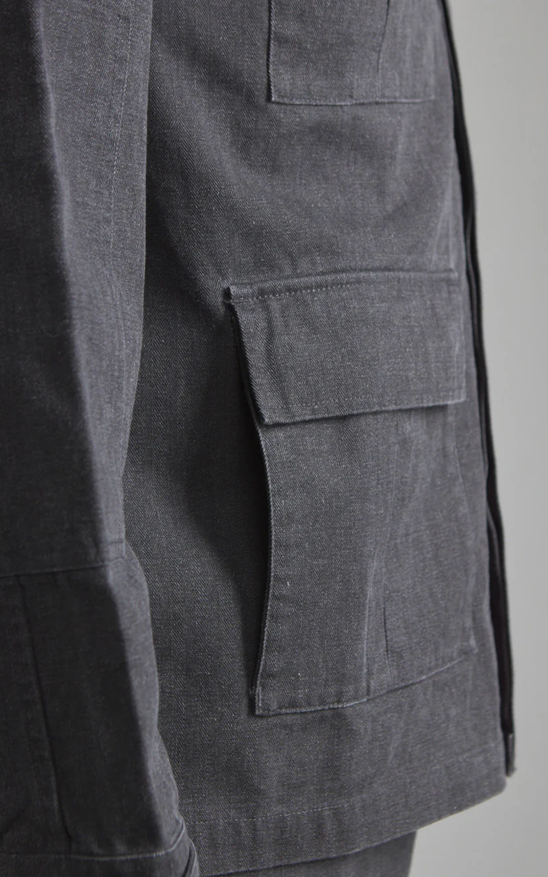 BDU Jacket HBT Charcoal - Image 9
