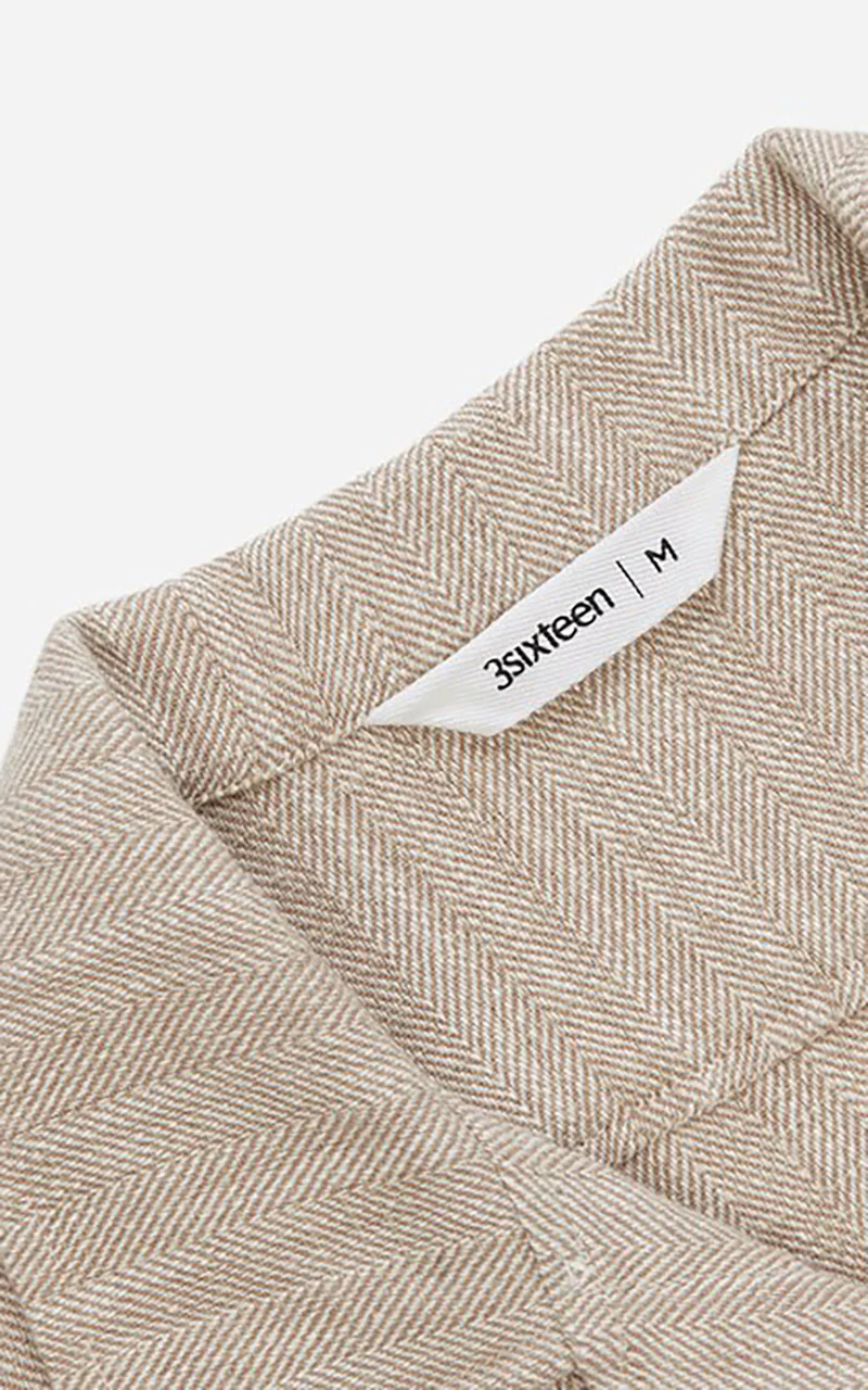 Camp Shirt HBT Cotton/Linen Ecru - Image 5