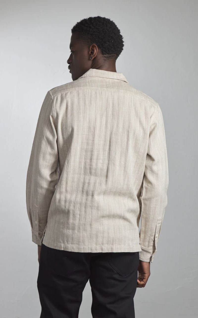 Camp Shirt HBT Cotton/Linen Ecru - Image 6