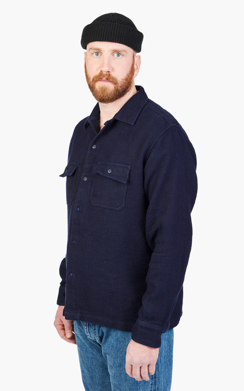 3sixteen Camp Shirt HBT Handloom Navy - Image 4
