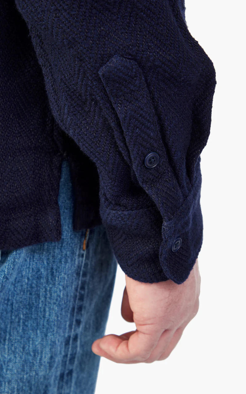 3sixteen Camp Shirt HBT Handloom Navy - Image 7