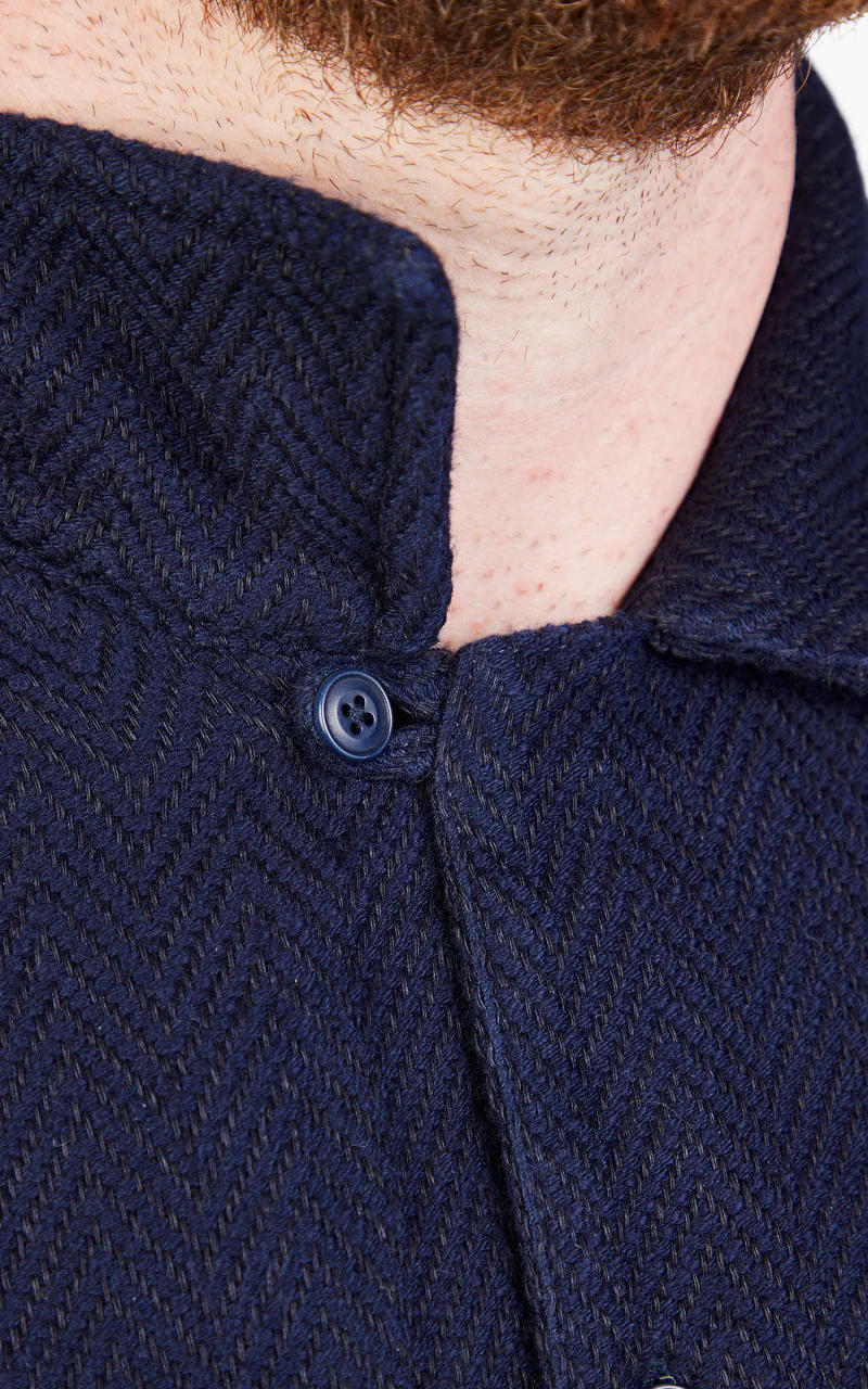 3sixteen Camp Shirt HBT Handloom Navy - Image 9