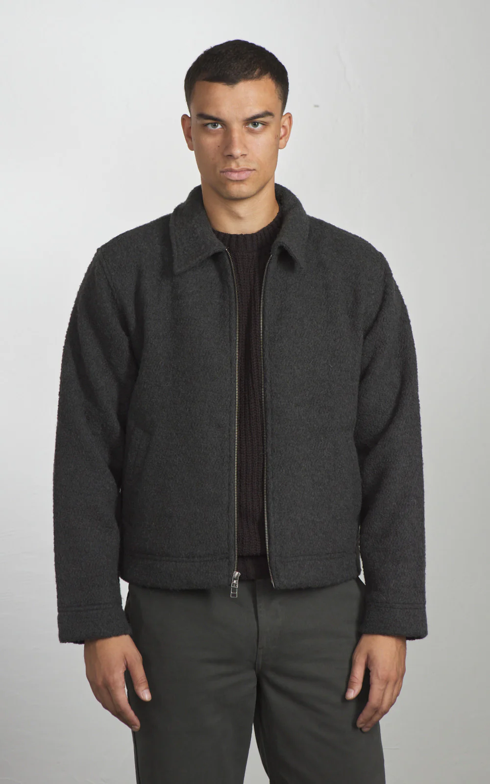 3sixteen Club Jacket Boucle Charcoal - Image 2