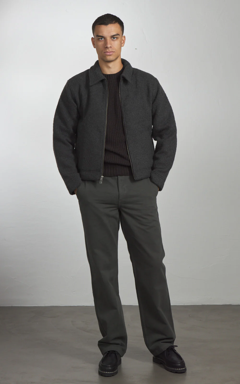 3sixteen Club Jacket Boucle Charcoal - Image 3