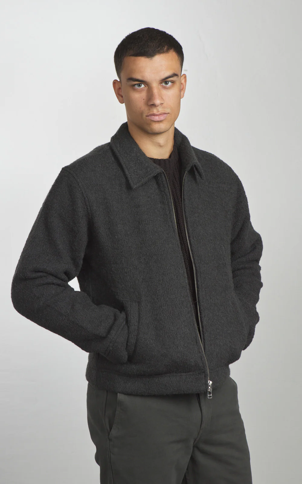 3sixteen Club Jacket Boucle Charcoal - Image 4
