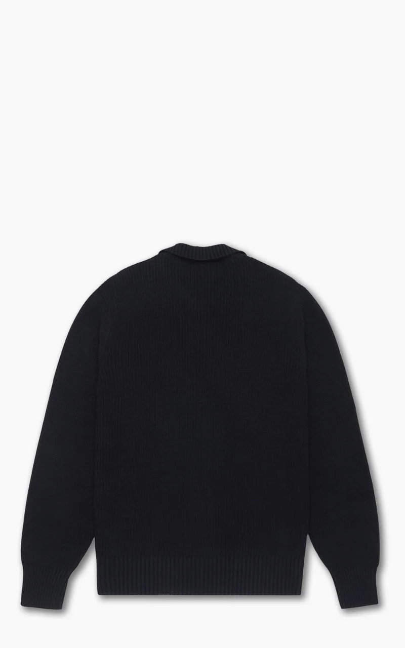 3sixteen Cotton Collared Cardigan Black - Image 7