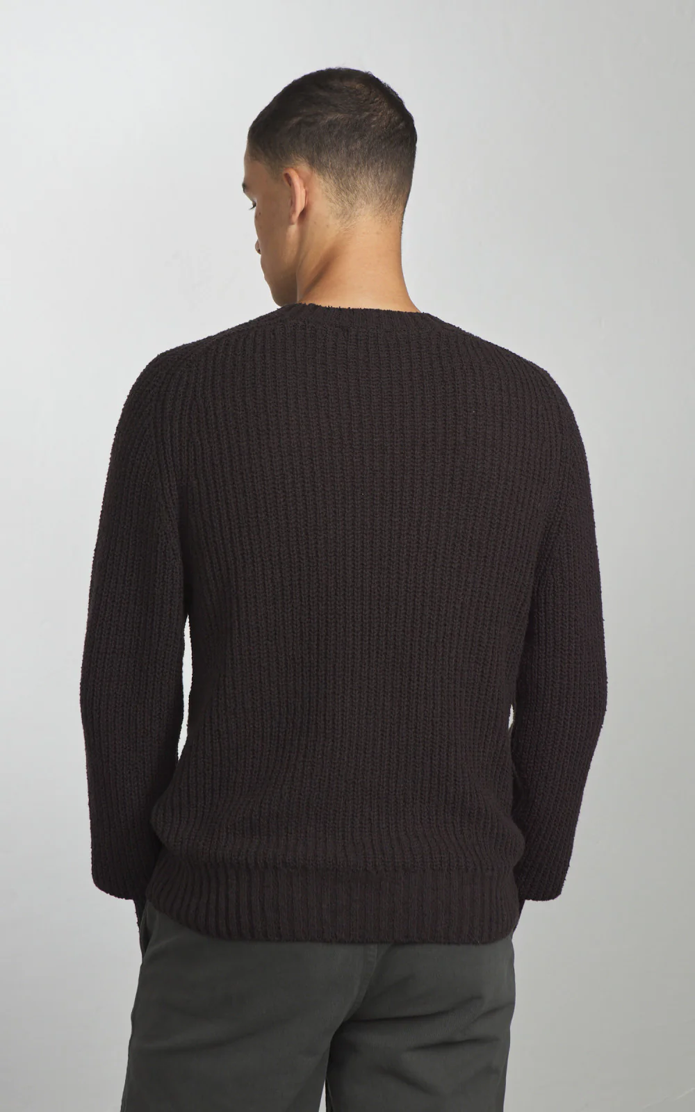 3sixteen Cotton Crewneck Sweater Boucle Bark - Image 6