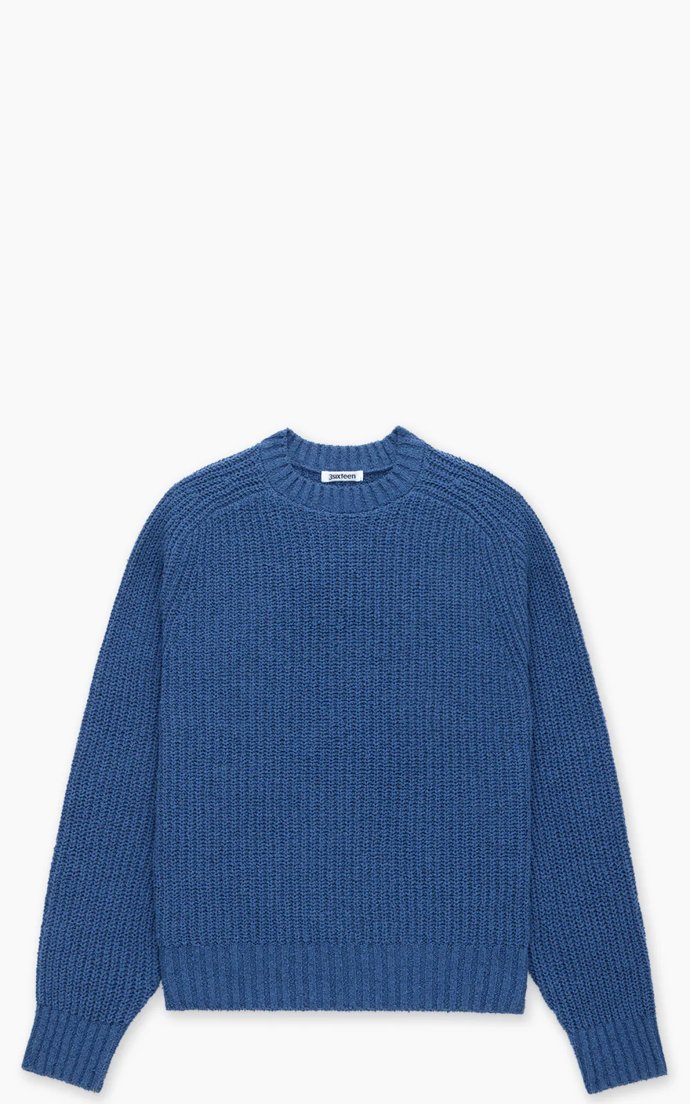 3sixteen Cotton Crewneck Sweater Boucle Lapis
