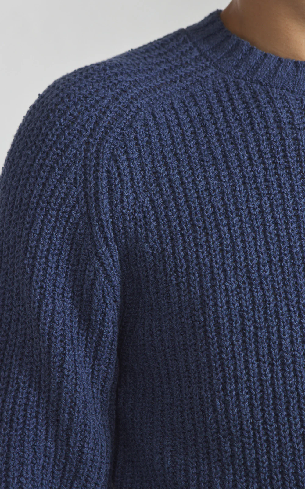 3sixteen Cotton Crewneck Sweater Boucle Lapis - Image 4
