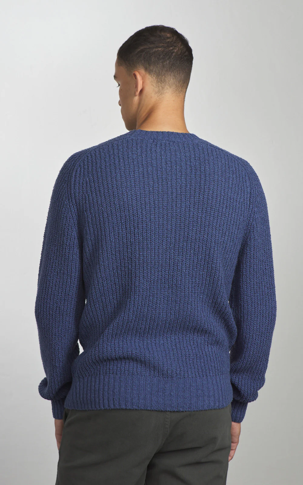 3sixteen Cotton Crewneck Sweater Boucle Lapis - Image 5
