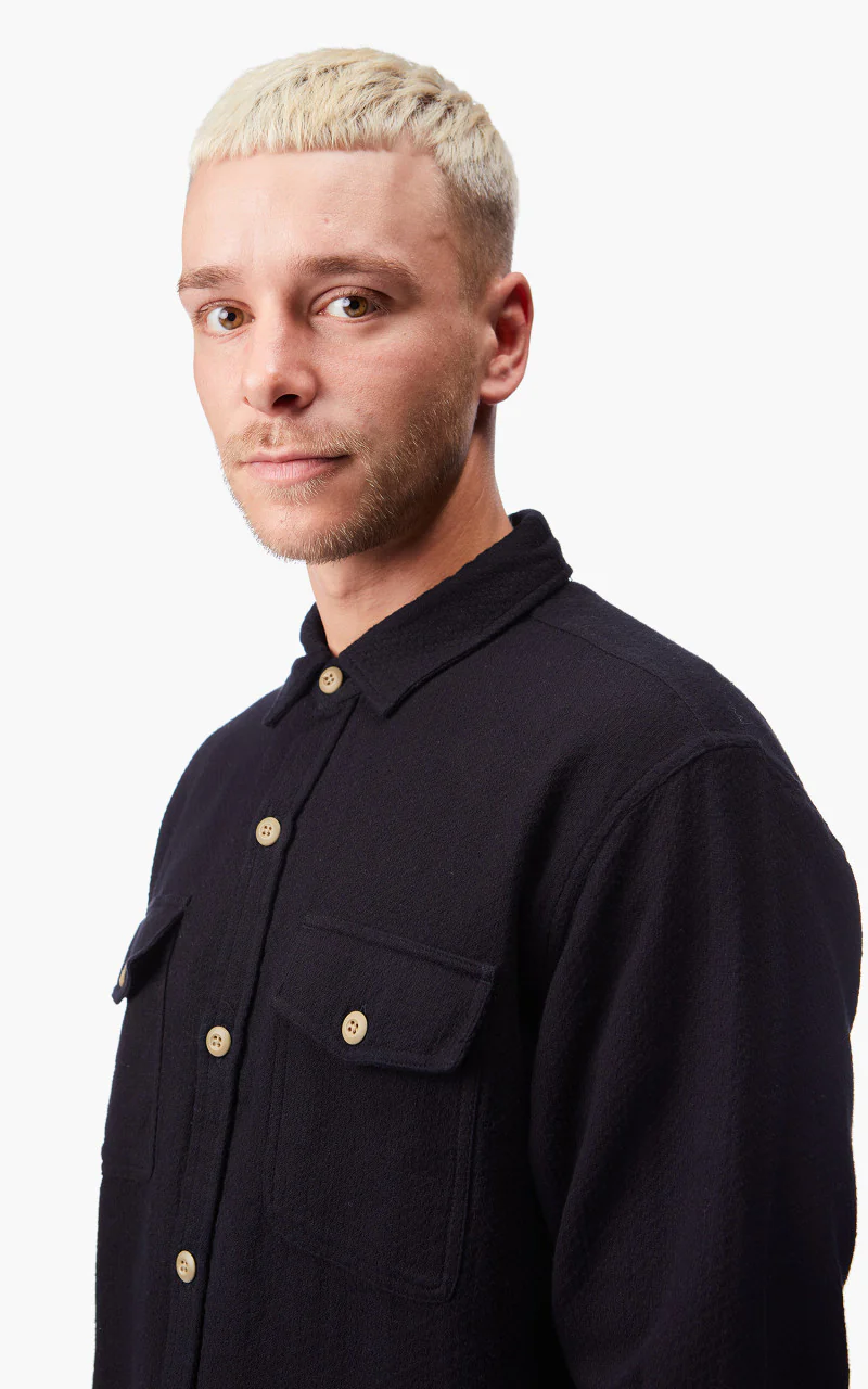 3sixteen CPO Shirt Black Sashiko - Image 3