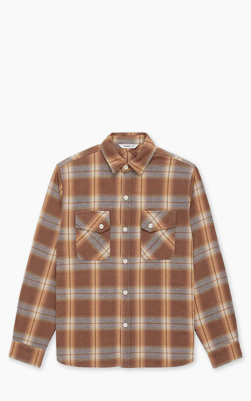 Crosscut Flannel Check Tobacco/Ecru Brush
