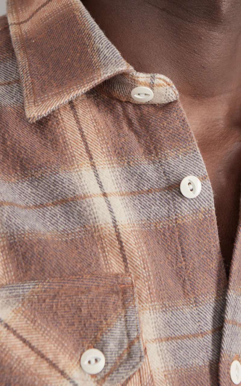 Crosscut Flannel Check Tobacco/Ecru Brush - Image 4