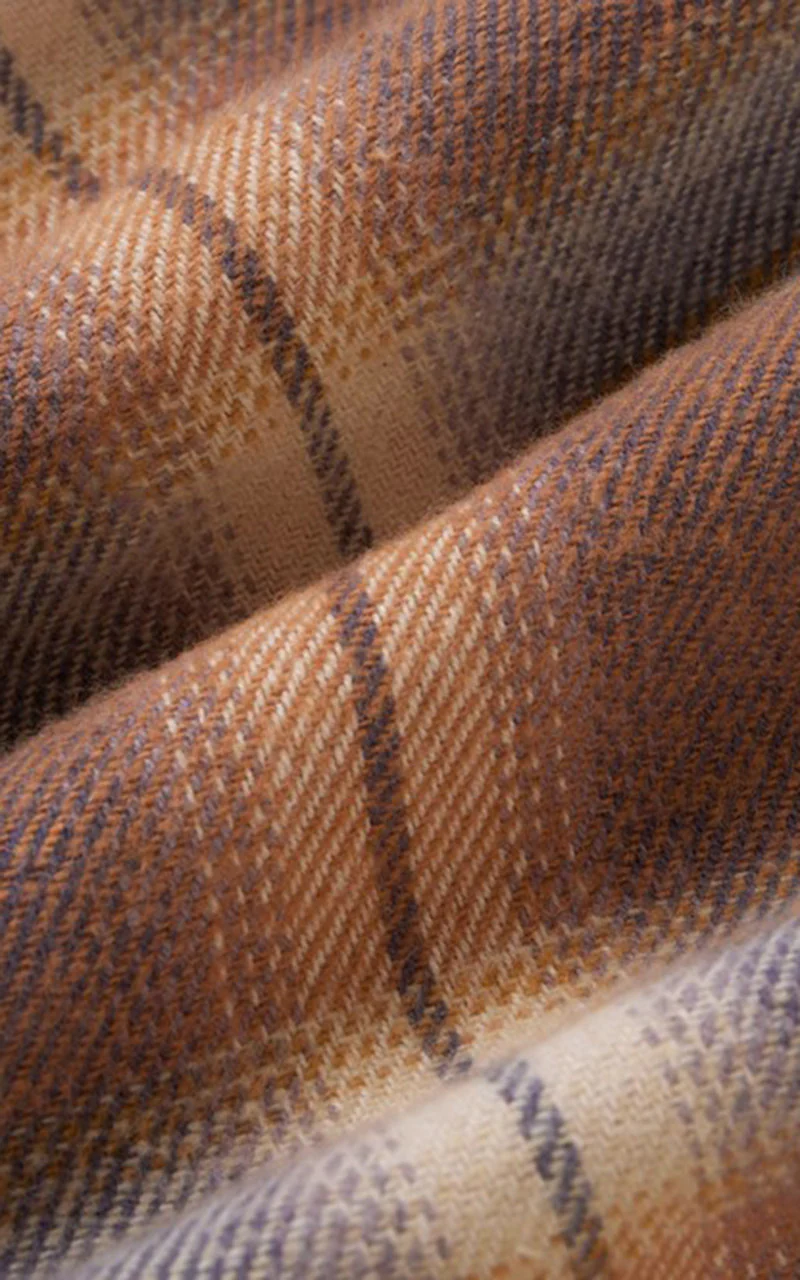 Crosscut Flannel Check Tobacco/Ecru Brush - Image 6