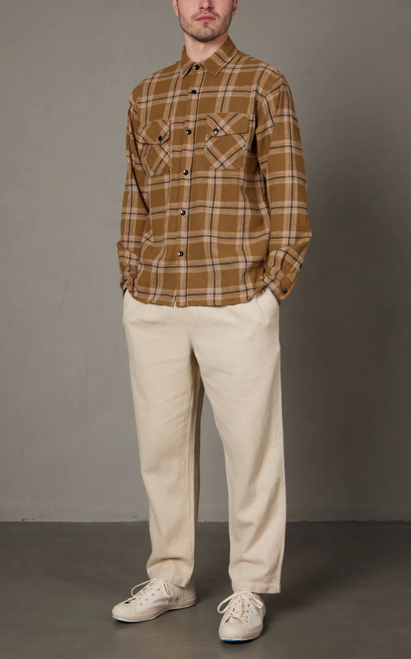 3sixteen Crosscut Flannel Coyote Slub Check - Image 2