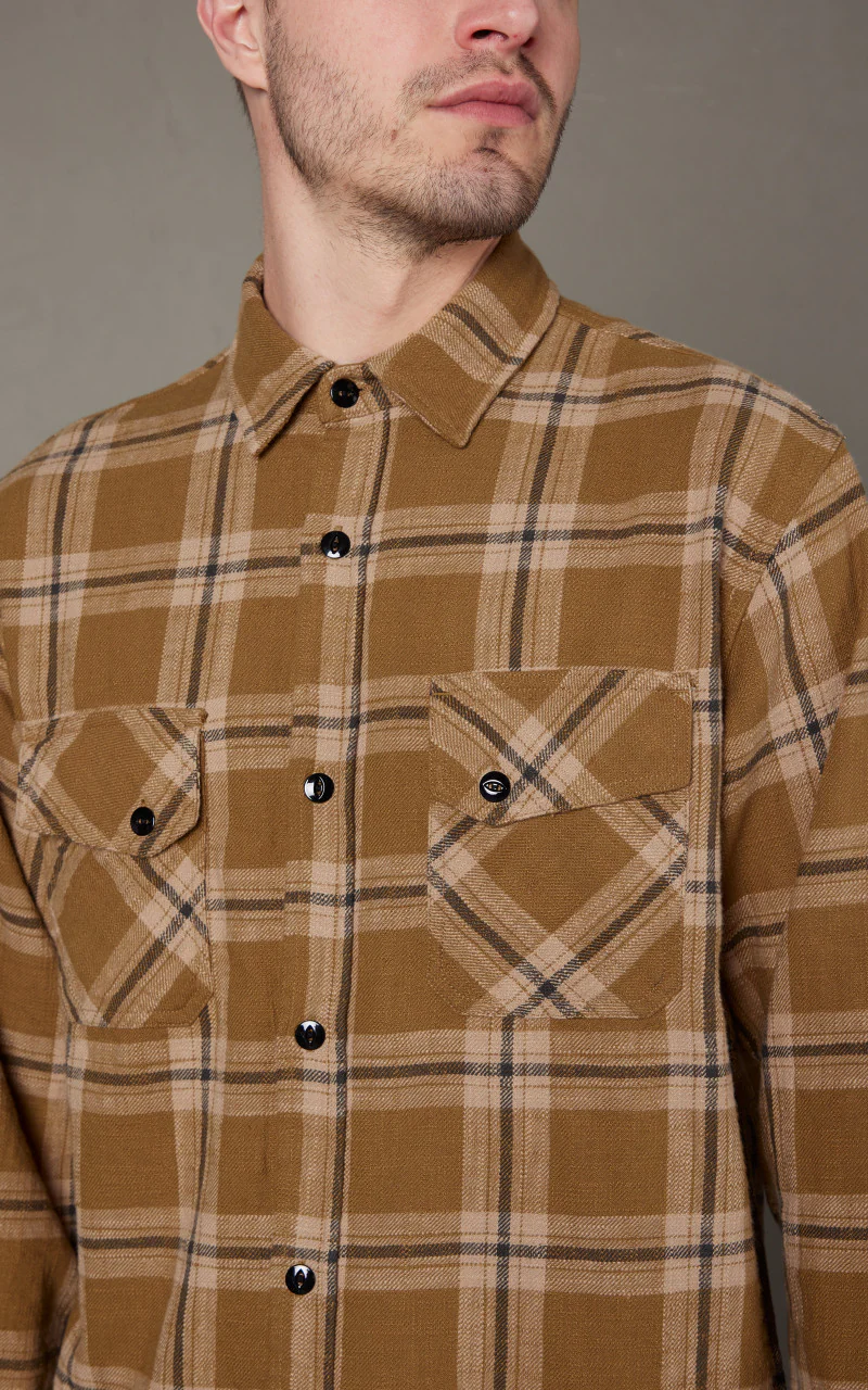 3sixteen Crosscut Flannel Coyote Slub Check - Image 5