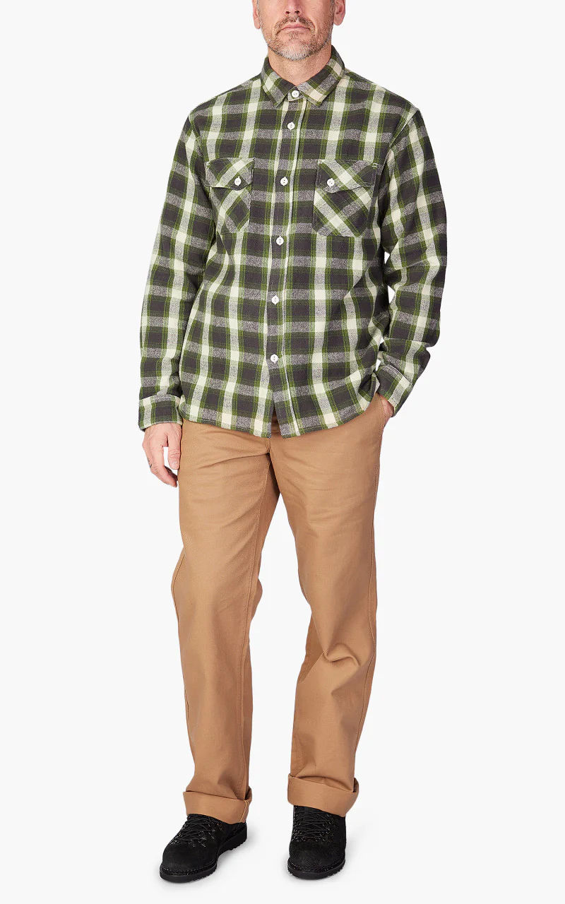 3sixteen Crosscut Flannel Emerald Shaggy Check - Image 2