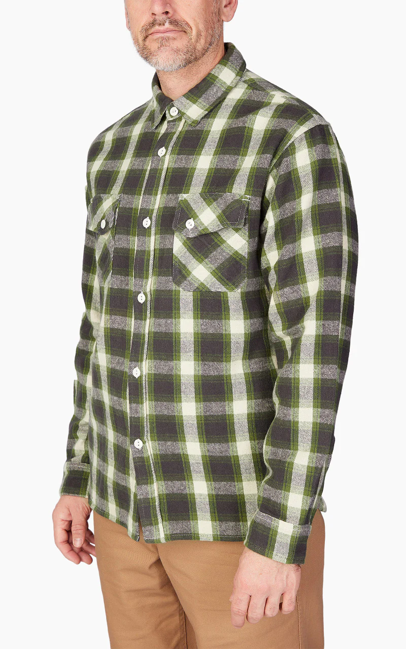 3sixteen Crosscut Flannel Emerald Shaggy Check - Image 3