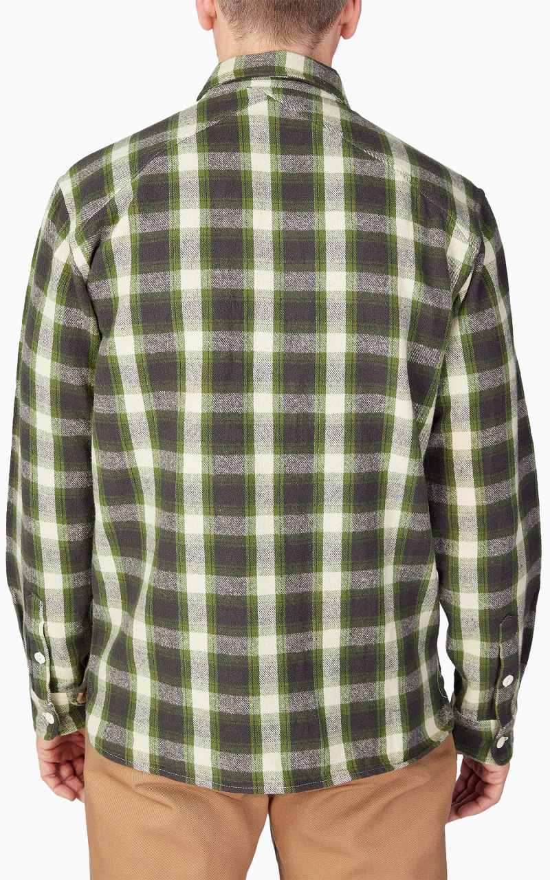 3sixteen Crosscut Flannel Emerald Shaggy Check - Image 5