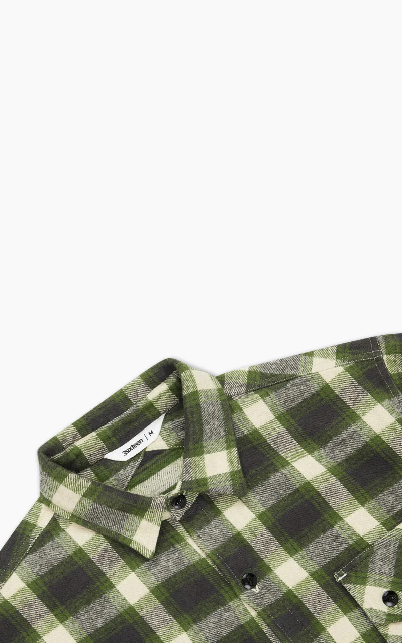 3sixteen Crosscut Flannel Emerald Shaggy Check - Image 7