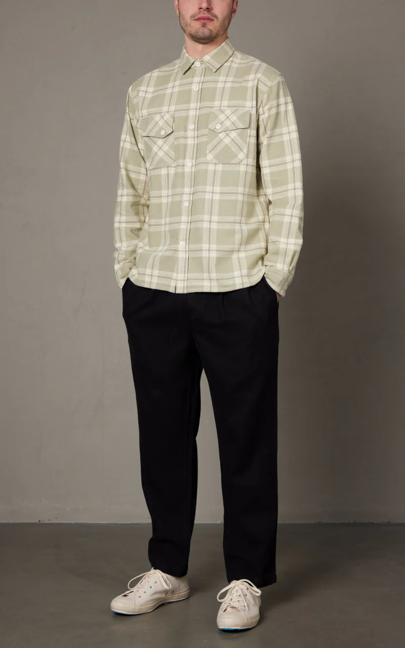 3sixteen Crosscut Flannel Seafoam Slub Check - Image 2