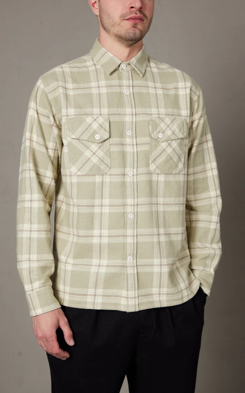 3sixteen Crosscut Flannel Seafoam Slub Check - Image 3