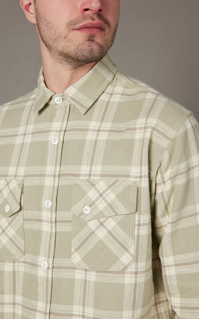 3sixteen Crosscut Flannel Seafoam Slub Check - Image 4