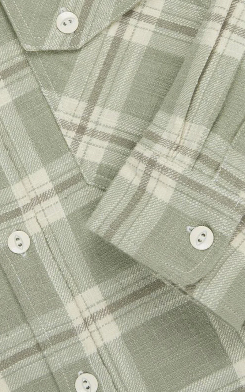 3sixteen Crosscut Flannel Seafoam Slub Check - Image 6