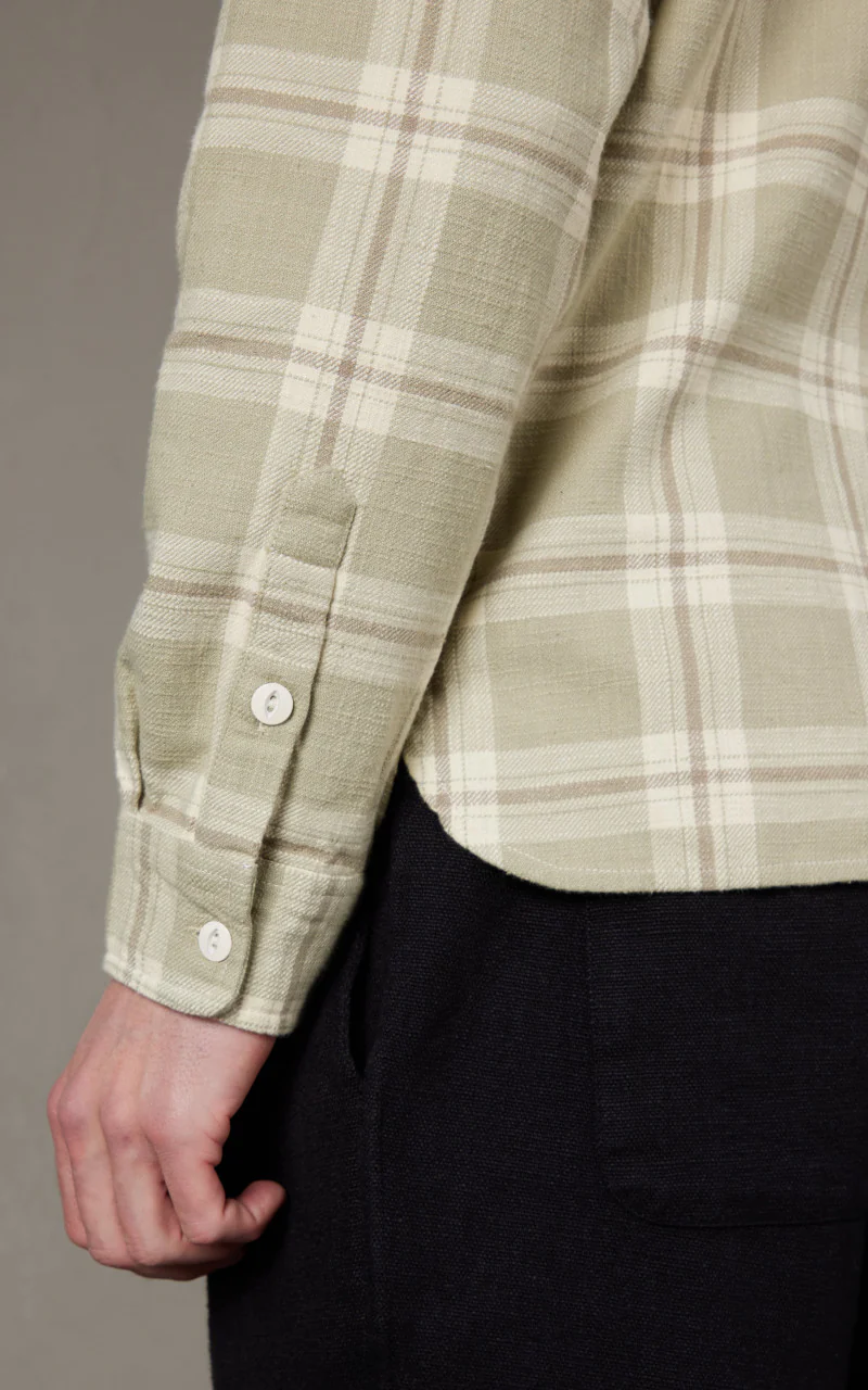 3sixteen Crosscut Flannel Seafoam Slub Check - Image 7