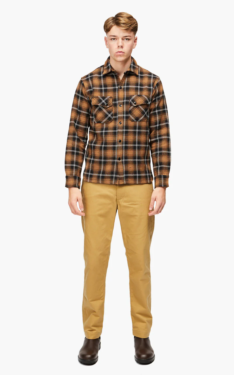3sixteen Crosscut Flannel Shirt Sienna Plaid - Image 2