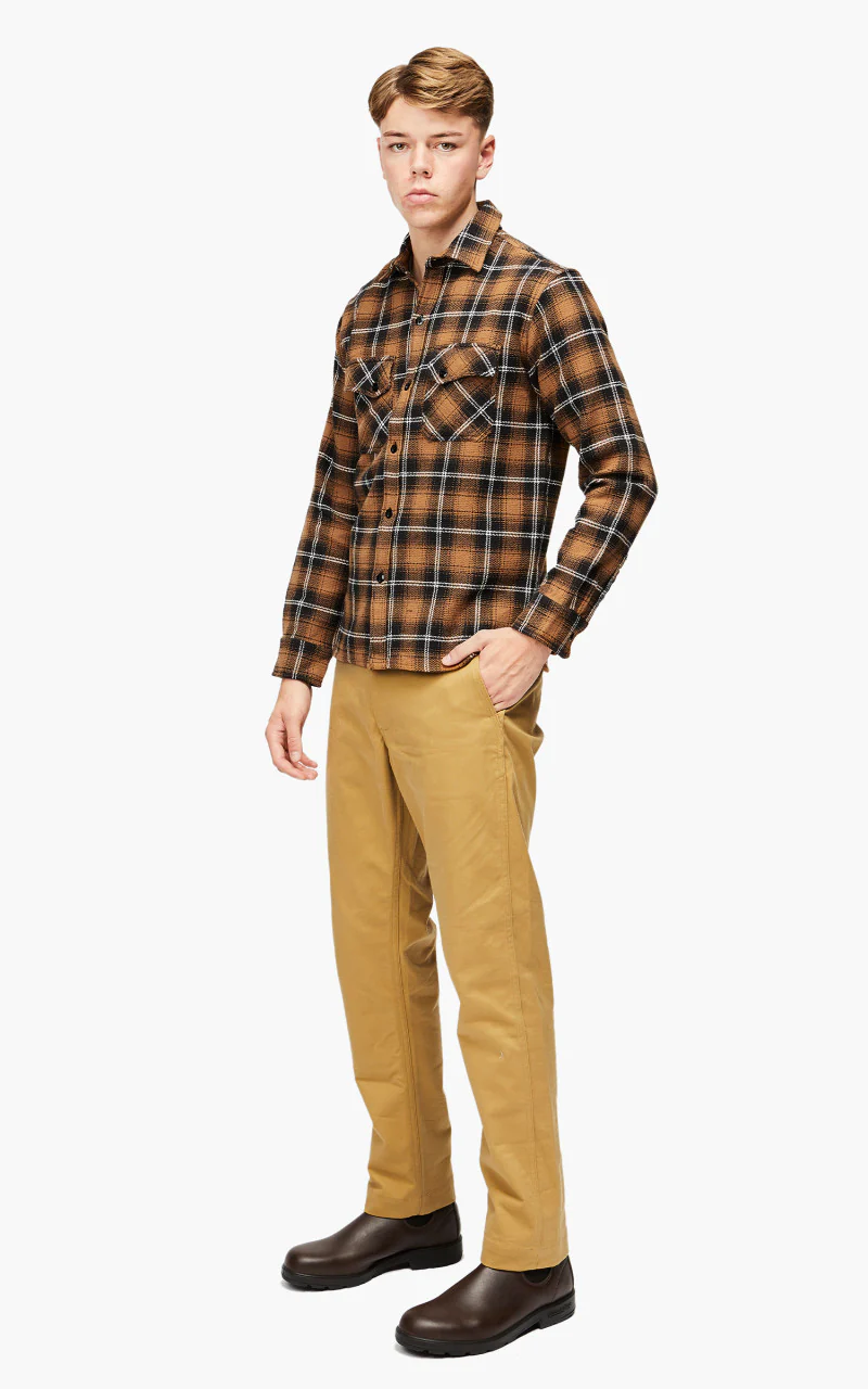 3sixteen Crosscut Flannel Shirt Sienna Plaid - Image 3