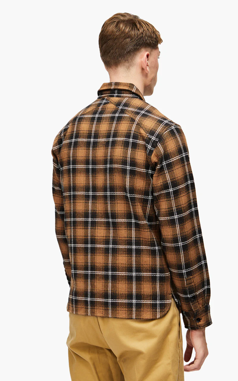 3sixteen Crosscut Flannel Shirt Sienna Plaid - Image 5