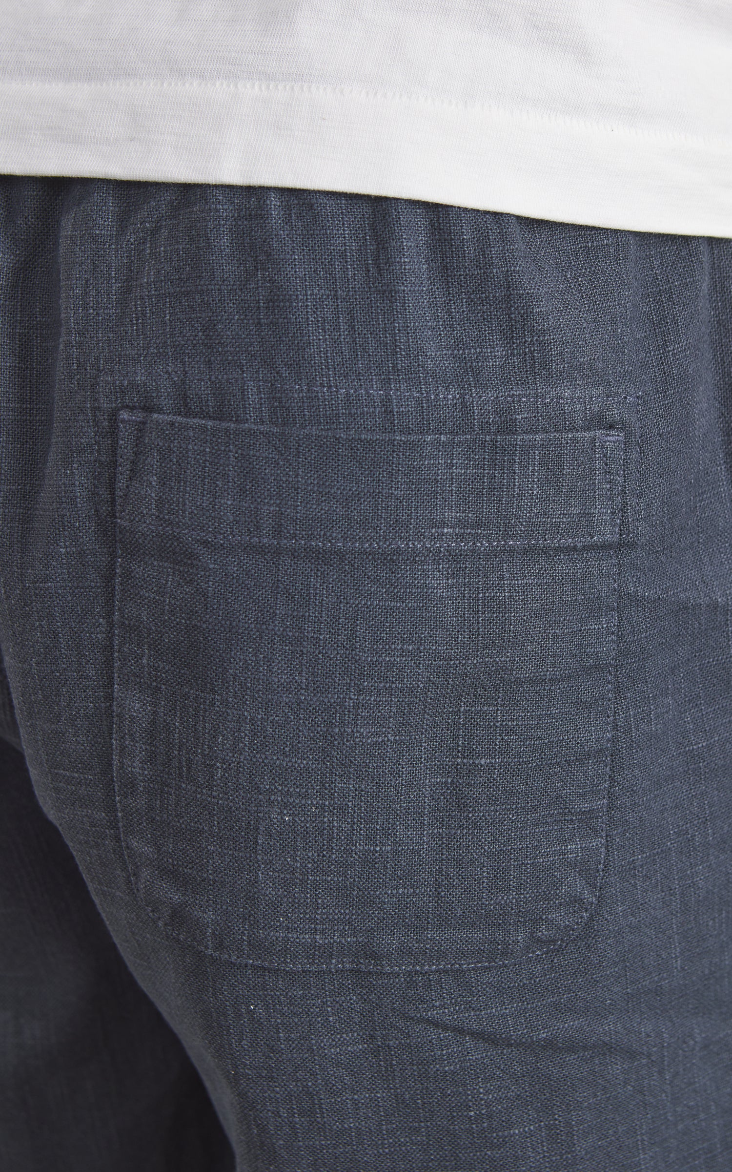 3sixteen Drawstring Short Linen Navy - Image 6