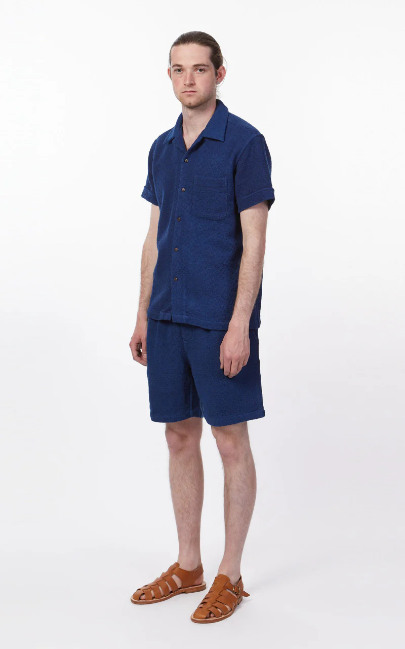 3sixteen Drawstring Short Overdye Jacquard Indigo - Image 3