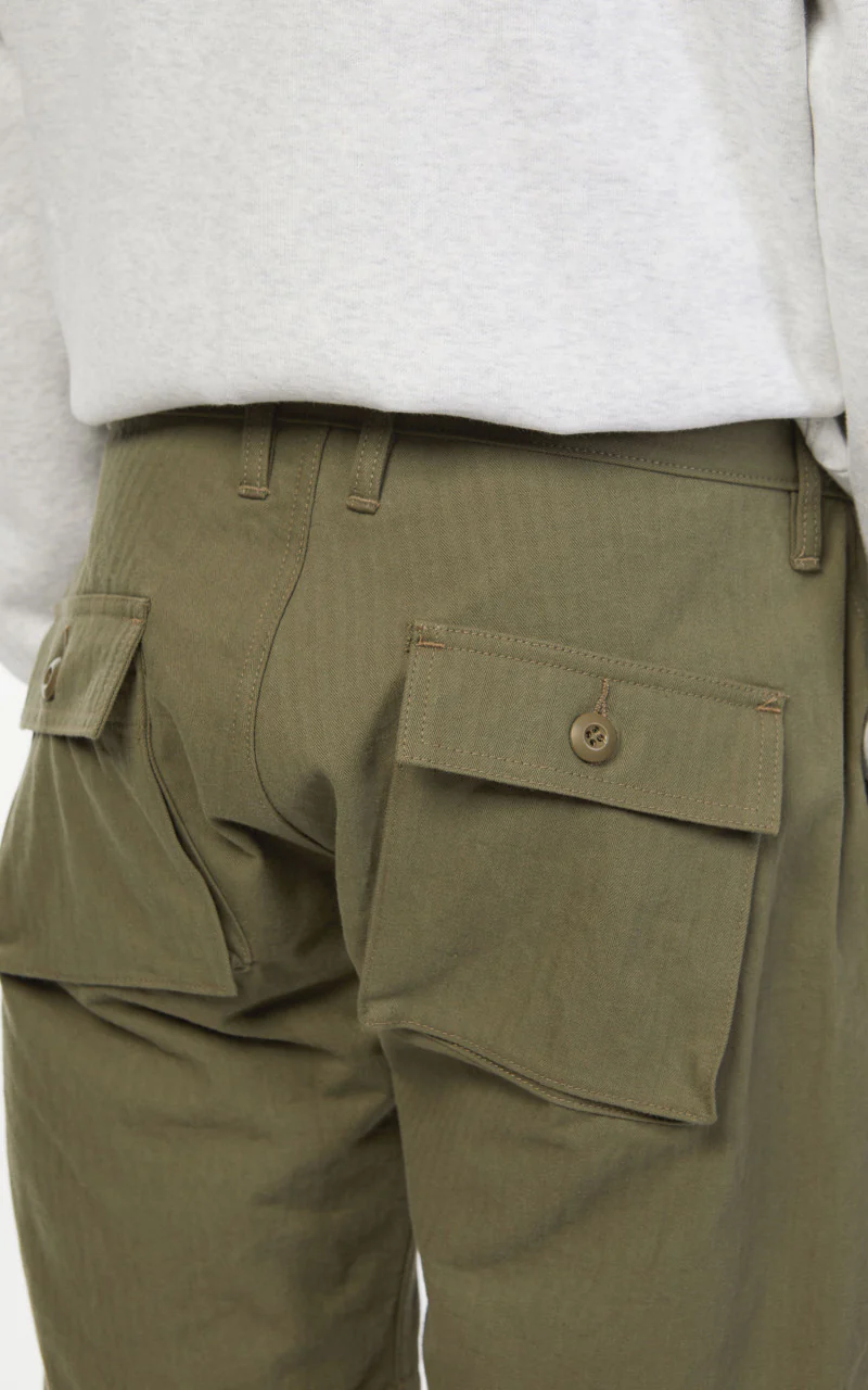 3sixteen Fatigue Shorts HBT Washed Olive - Image 7