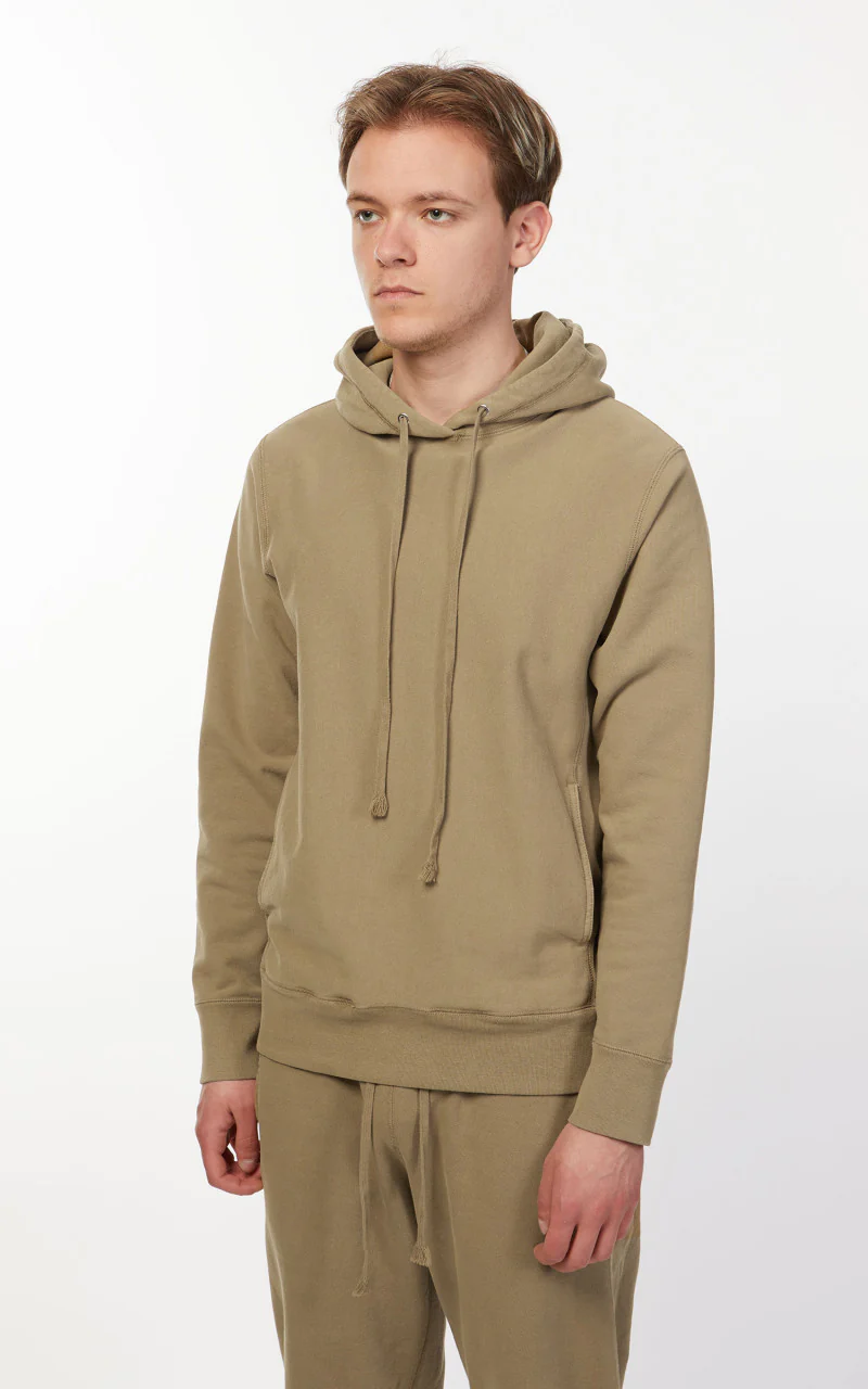 3sixteen French Terry Pullover Hoody Garment Dyed Olive - Image 5