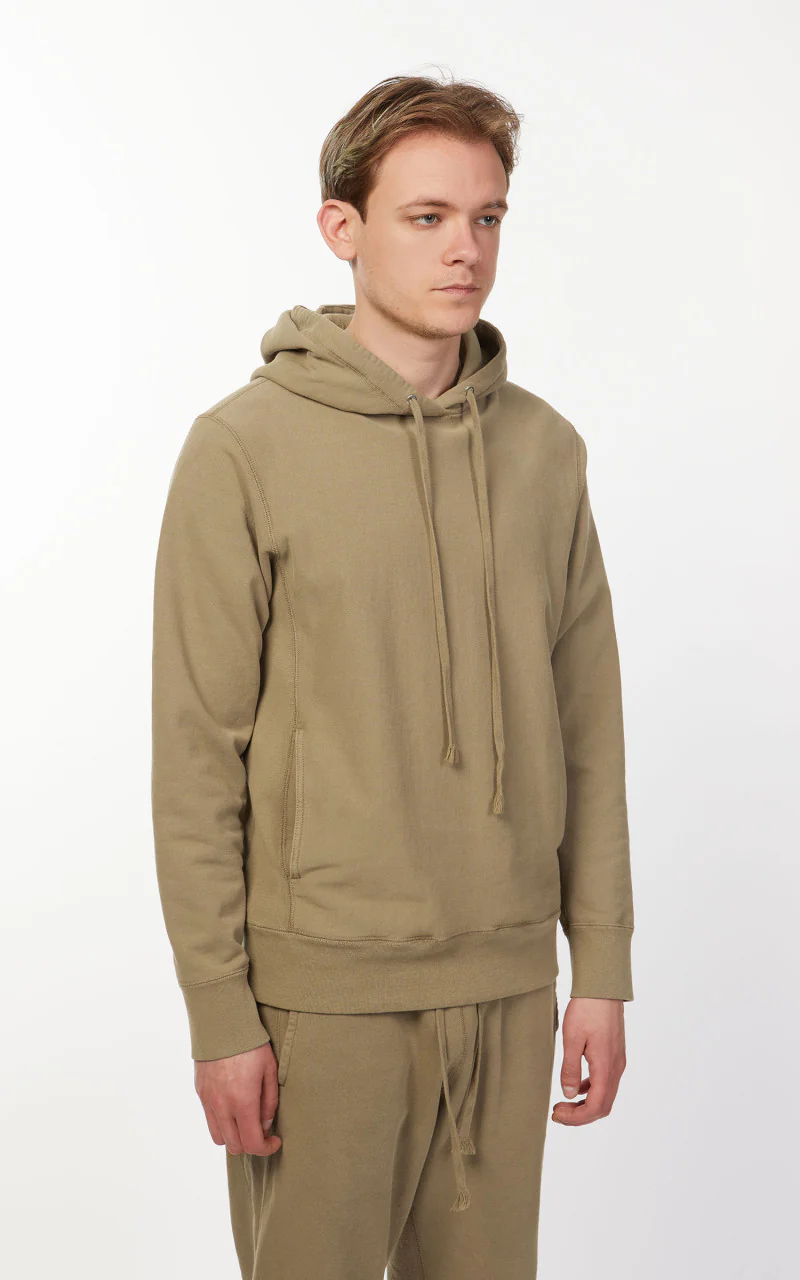 3sixteen French Terry Pullover Hoody Garment Dyed Olive - Image 6