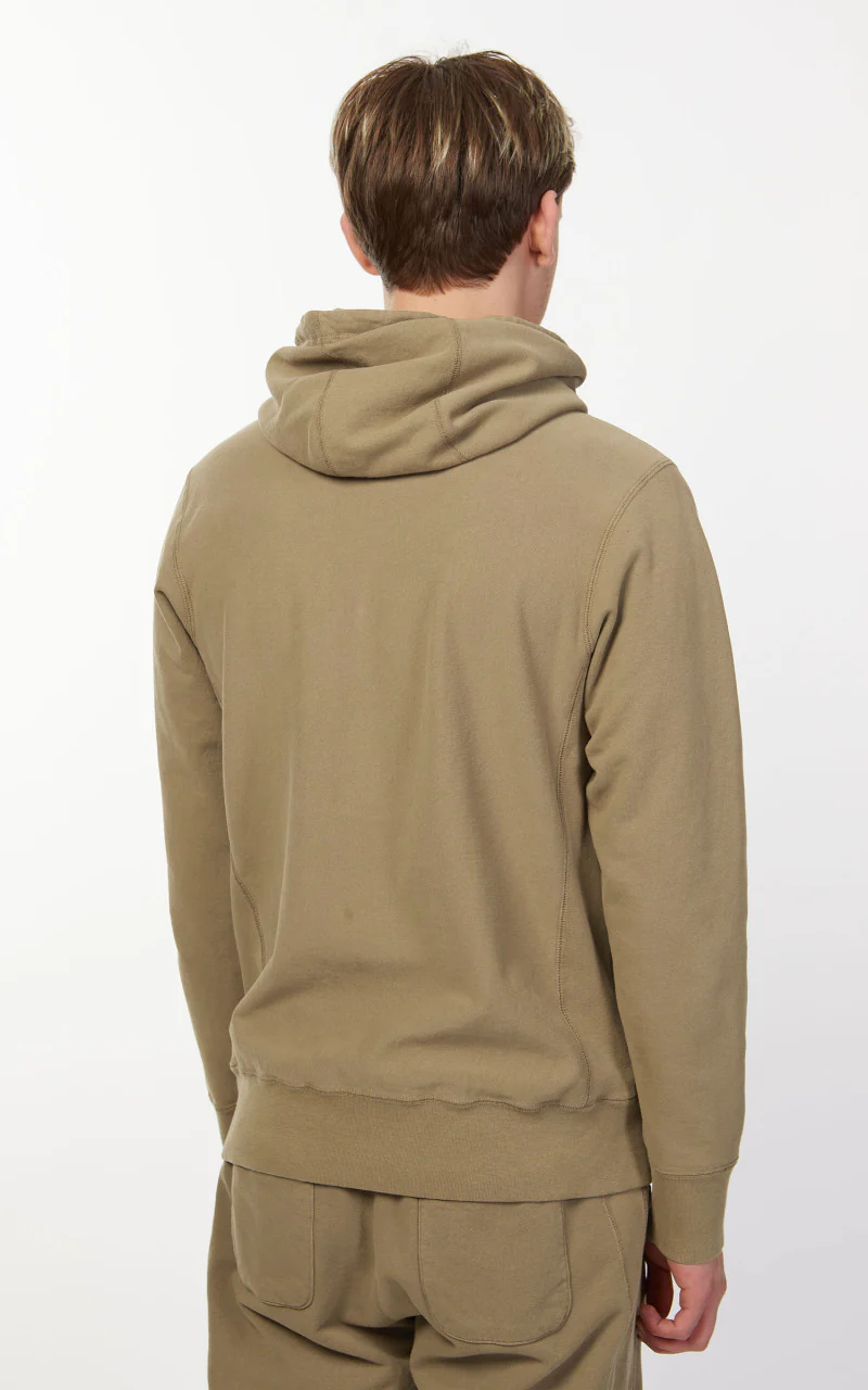3sixteen French Terry Pullover Hoody Garment Dyed Olive - Image 7