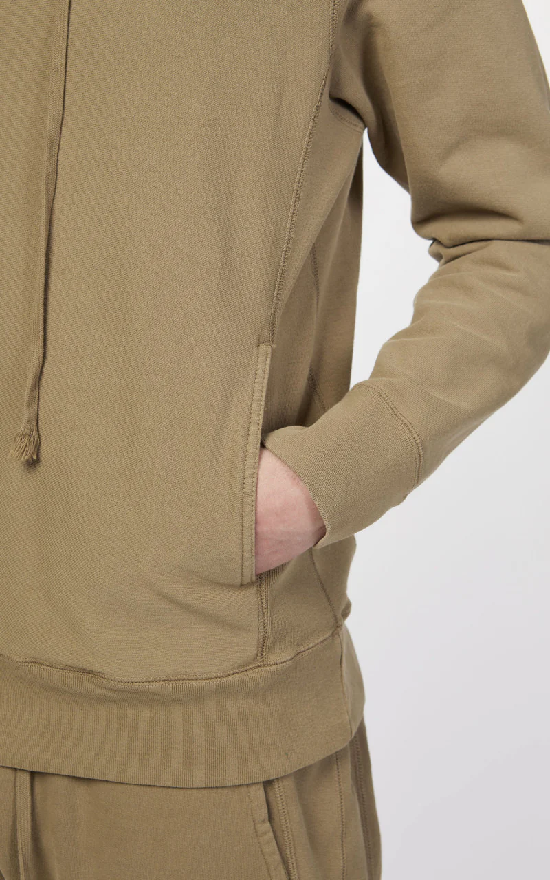 3sixteen French Terry Pullover Hoody Garment Dyed Olive - Image 8