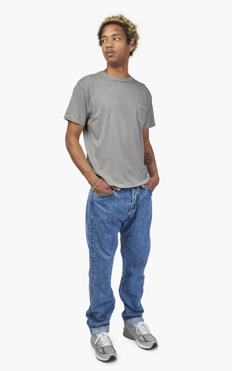 3sixteen Garment Dyed Pima Pocket Tee Ash - Image 2