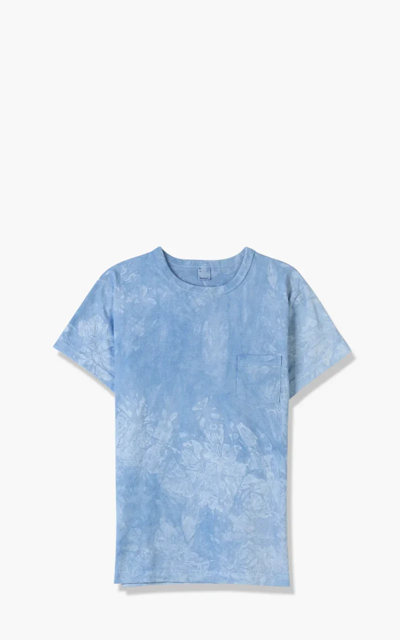 3sixteen Garment Dyed Pocket Tee Natural Indigo Crumple Dye
