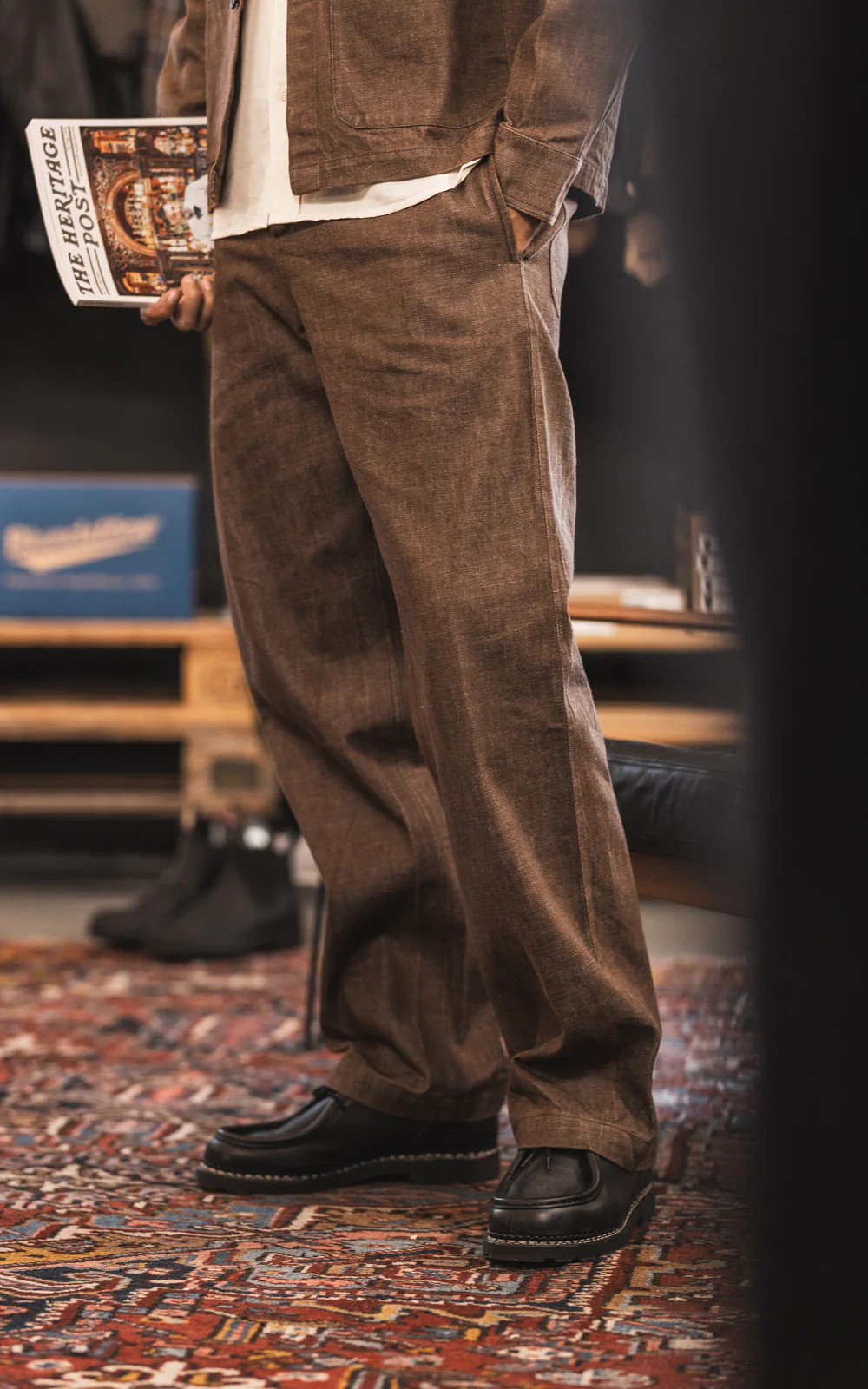 3sixteen Harvest Pants Brown Denim - Image 3