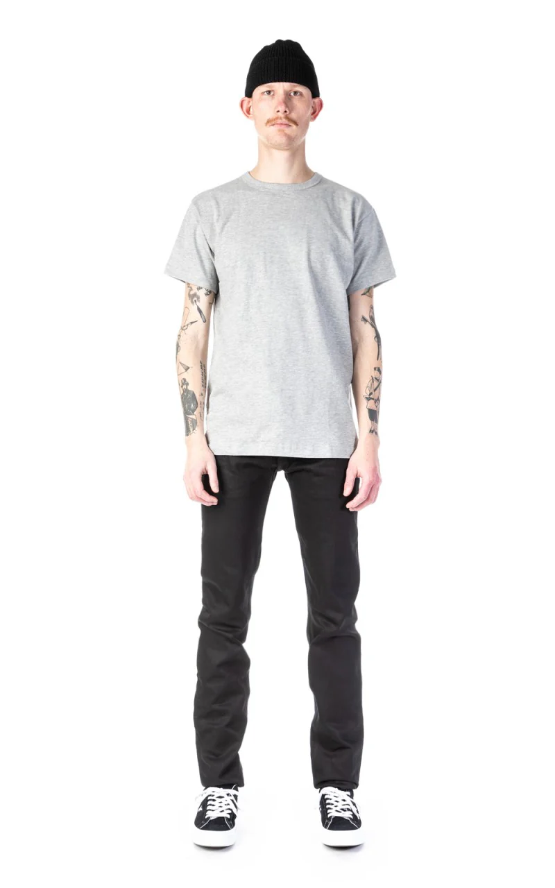 3sixteen Heavyweight Plain Tee 2 Pack Grey - Image 2
