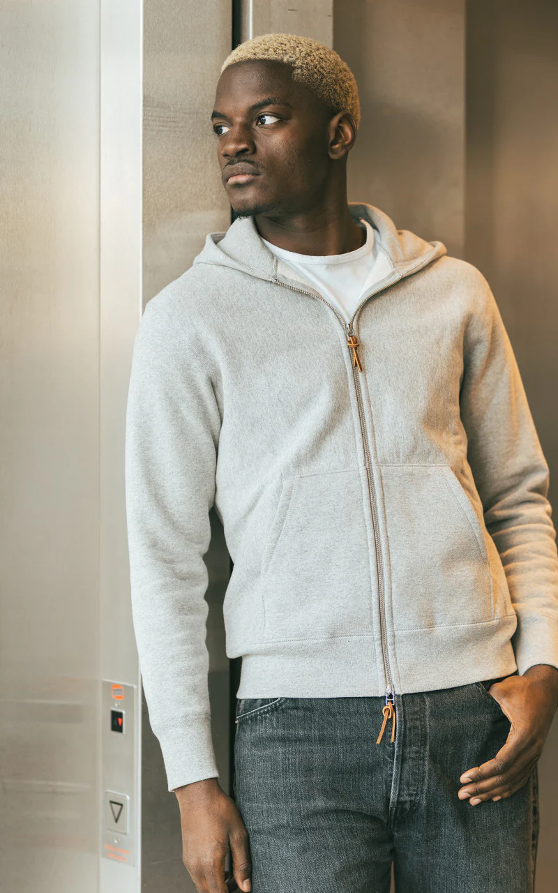 3sixteen Heavyweight Zip Hoody Grey - Image 2