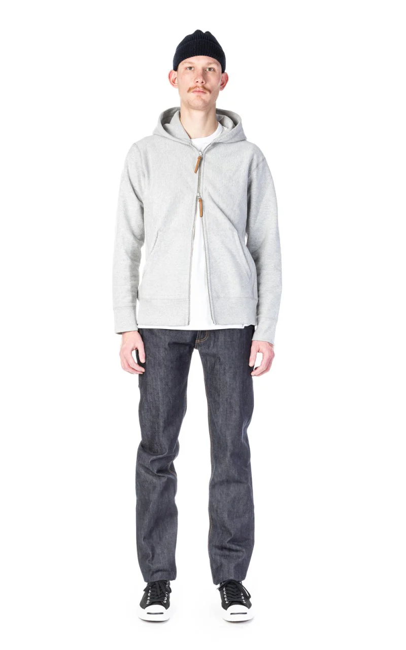 3sixteen Heavyweight Zip Hoody Grey - Image 5