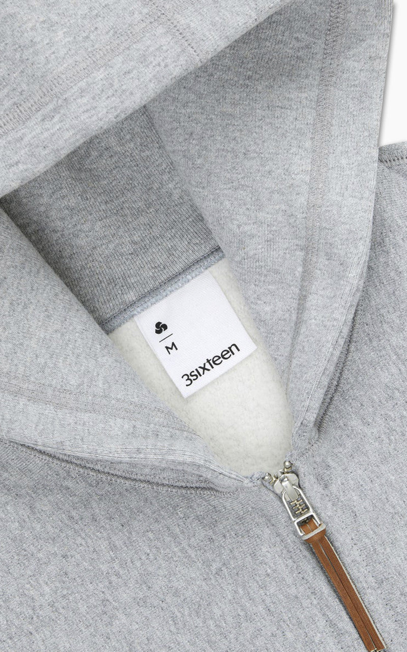 3sixteen Heavyweight Zip Hoody Grey - Image 9
